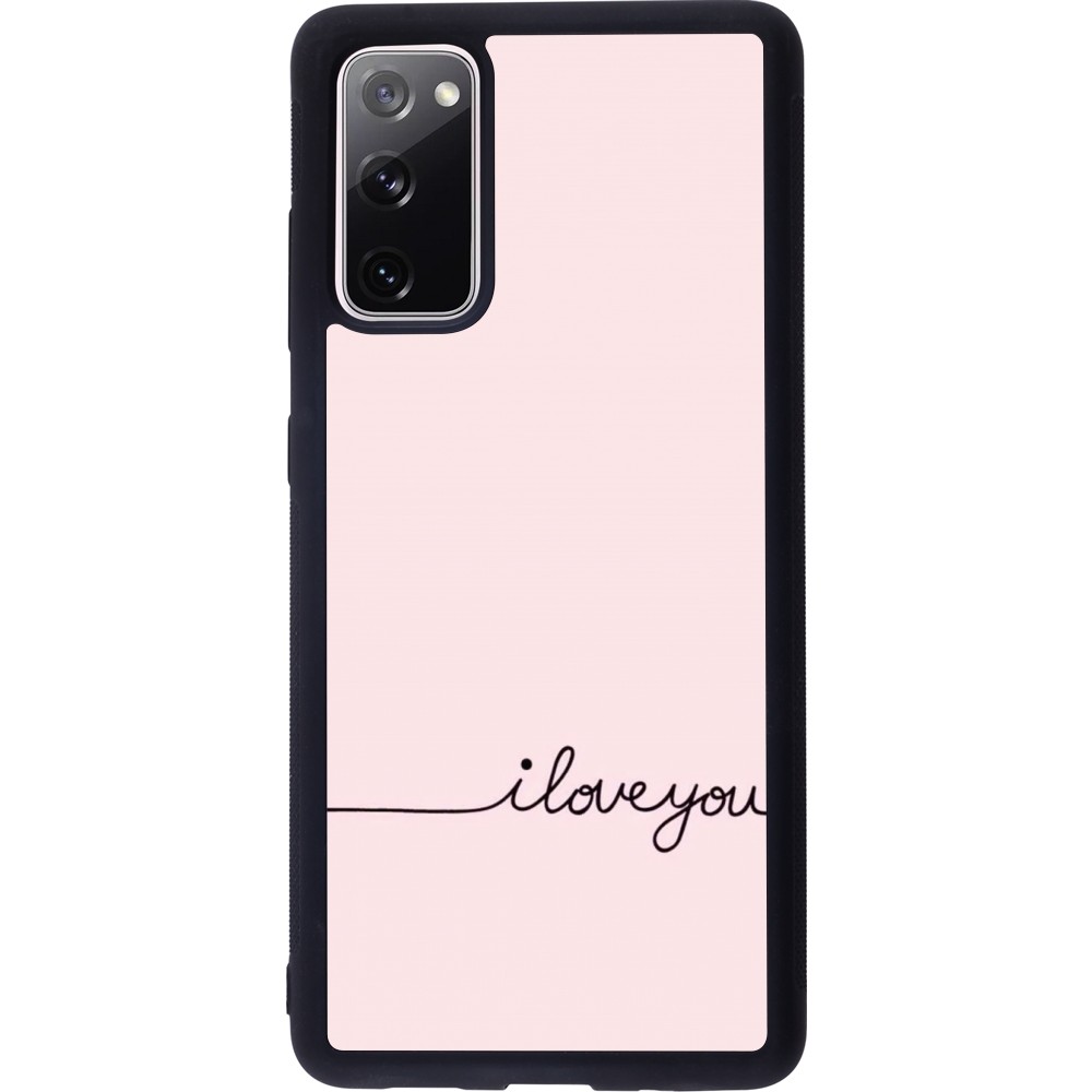 Samsung Galaxy S20 FE 5G Case Hülle - Silikon schwarz Valentine 2023 i love you writing