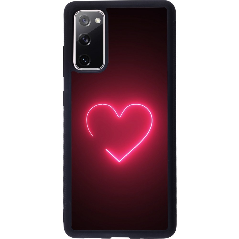 Samsung Galaxy S20 FE 5G Case Hülle - Silikon schwarz Valentine 2023 single neon heart