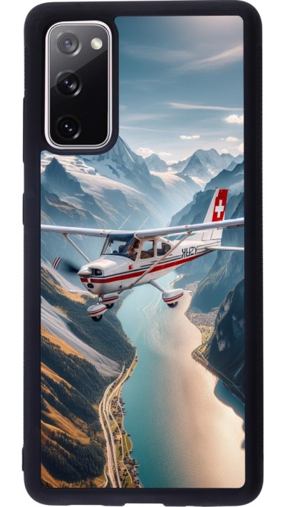 Coque Samsung Galaxy S20 FE 5G - Silicone rigide noir Vol Alpin Suisse Coque Samsung Galaxy S20 FE 5G - Silicone rigide noir Vol Alpin Suisse