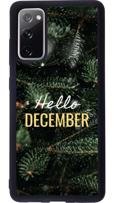 Coque Samsung Galaxy S20 FE 5G - Silicone rigide noir Winter 25 Winter hello december