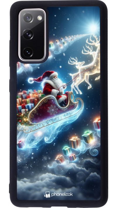 Coque Samsung Galaxy S20 FE 5G - Silicone rigide noir Noël 2023 Père Noël enchanté Coque Samsung Galaxy S20 FE 5G - Silicone rigide noir Noël 2023 Père Noël enchanté