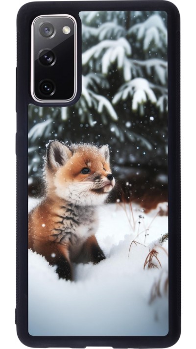 Coque Samsung Galaxy S20 FE 5G - Silicone rigide noir Noël 2023 Renardeau sapin Coque Samsung Galaxy S20 FE 5G - Silicone rigide noir Noël 2023 Renardeau sapin