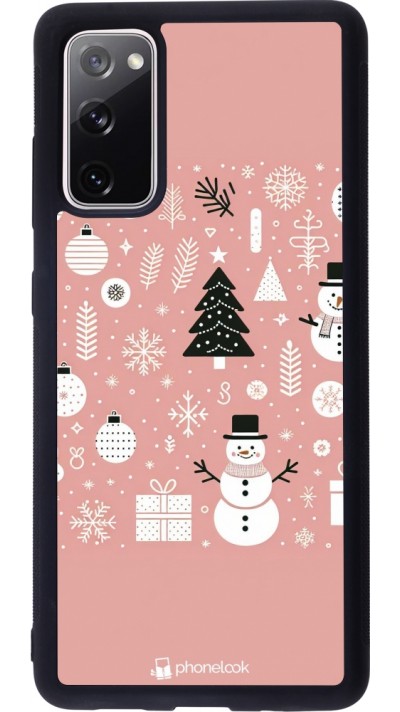 Coque Samsung Galaxy S20 FE 5G - Silicone rigide noir Noël 2024 Rose Snowman Christmas Coque Samsung Galaxy S20 FE 5G - Silicone rigide noir Noël 2024 Rose Snowman Christmas