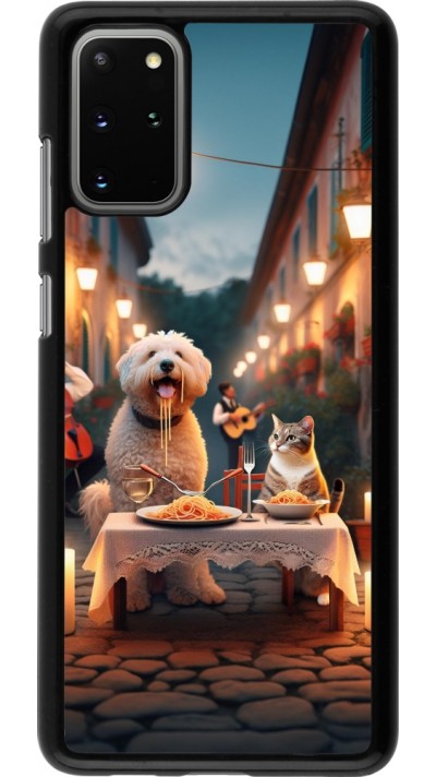 Coque Samsung Galaxy S20+ - Valentine 2024 Dog & Cat Candlelight