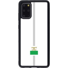 Coque Samsung Galaxy S20+ - Silicone rigide noir Canton VD blanc
