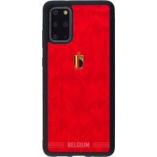 Coque Samsung Galaxy S20+ - Silicone rigide noir Maillot de football Belgique 2026 personnalisable