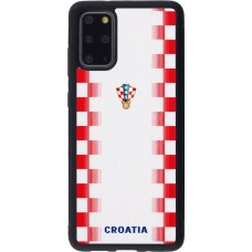 Coque Samsung Galaxy S20+ - Silicone rigide noir Maillot de football Croatie 2026 personnalisable