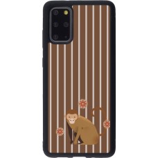 Coque Samsung Galaxy S20+ - Silicone rigide noir Monkey with stripes