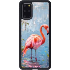 Coque Samsung Galaxy S20+ - Silicone rigide noir Paint Flamingo