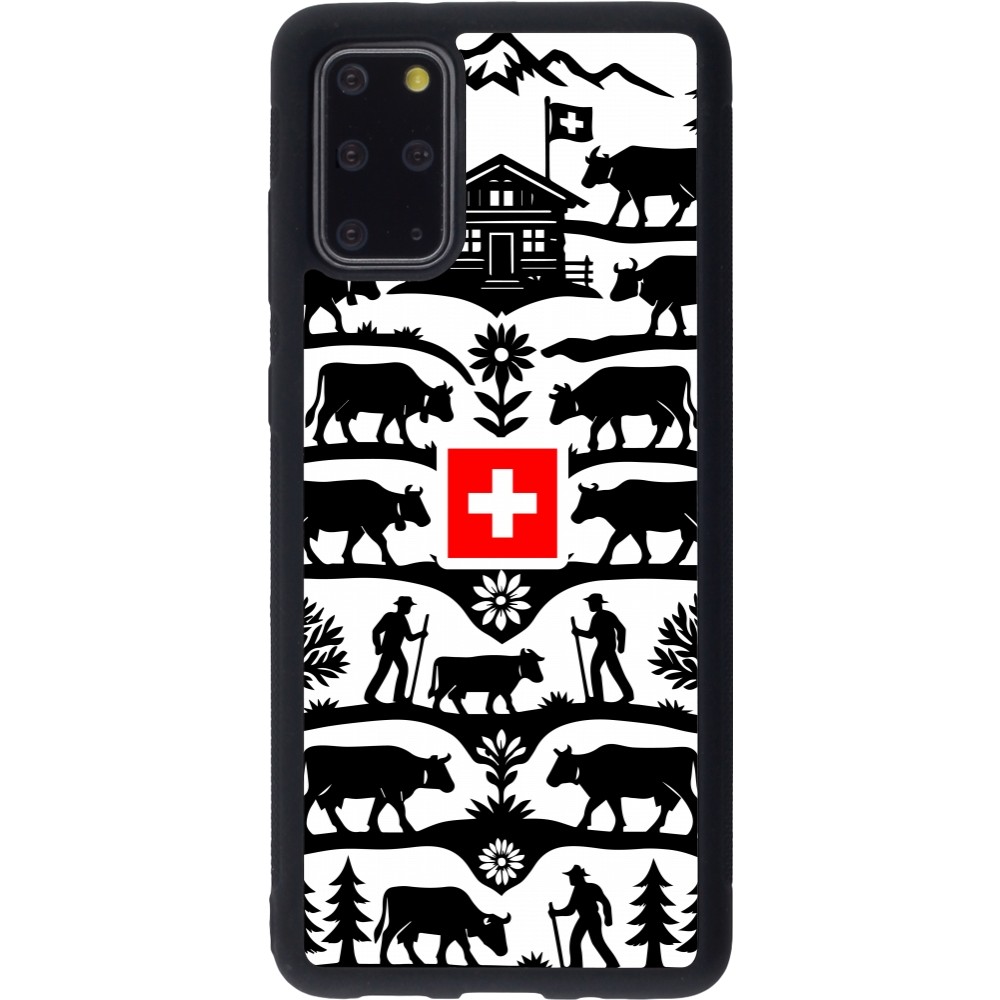 Coque Samsung Galaxy S20+ - Silicone rigide noir Poya Suisse 3