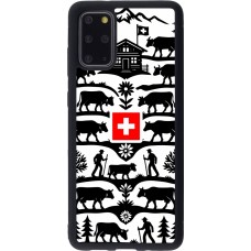 Coque Samsung Galaxy S20+ - Silicone rigide noir Poya Suisse 3