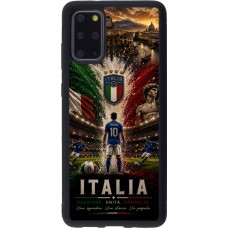 Coque Samsung Galaxy S20+ - Silicone rigide noir Football Italie splash 2026