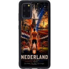 Coque Samsung Galaxy S20+ - Silicone rigide noir Football Pays-Bas splash 2026