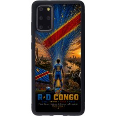 Coque Samsung Galaxy S20+ - Silicone rigide noir Football République démocratique du Congo splash 2026