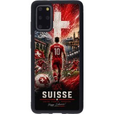 Coque Samsung Galaxy S20+ - Silicone rigide noir Football Suisse splash 2026