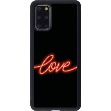 Samsung Galaxy S20+ Case Hülle - Silikon schwarz Valentine 2023 neon love