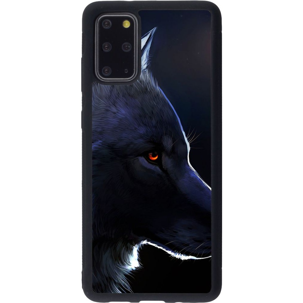 Coque Samsung Galaxy S20+ - Silicone rigide noir Wolf Shape