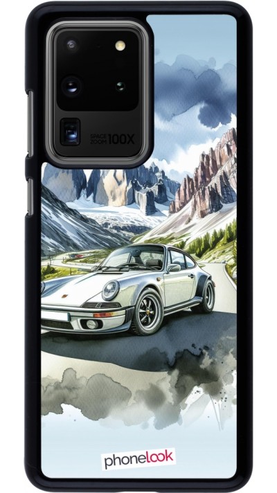 Coque Samsung Galaxy S20 Ultra - Porsche 911 Mountain Watercolor