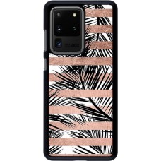 Coque Samsung Galaxy S20 Ultra - Palm trees gold stripes