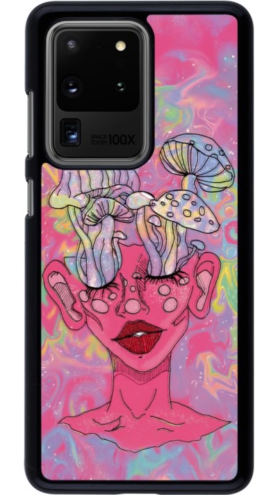 Samsung Galaxy S20 Ultra Case Hülle - Psychedelic pink mushroom