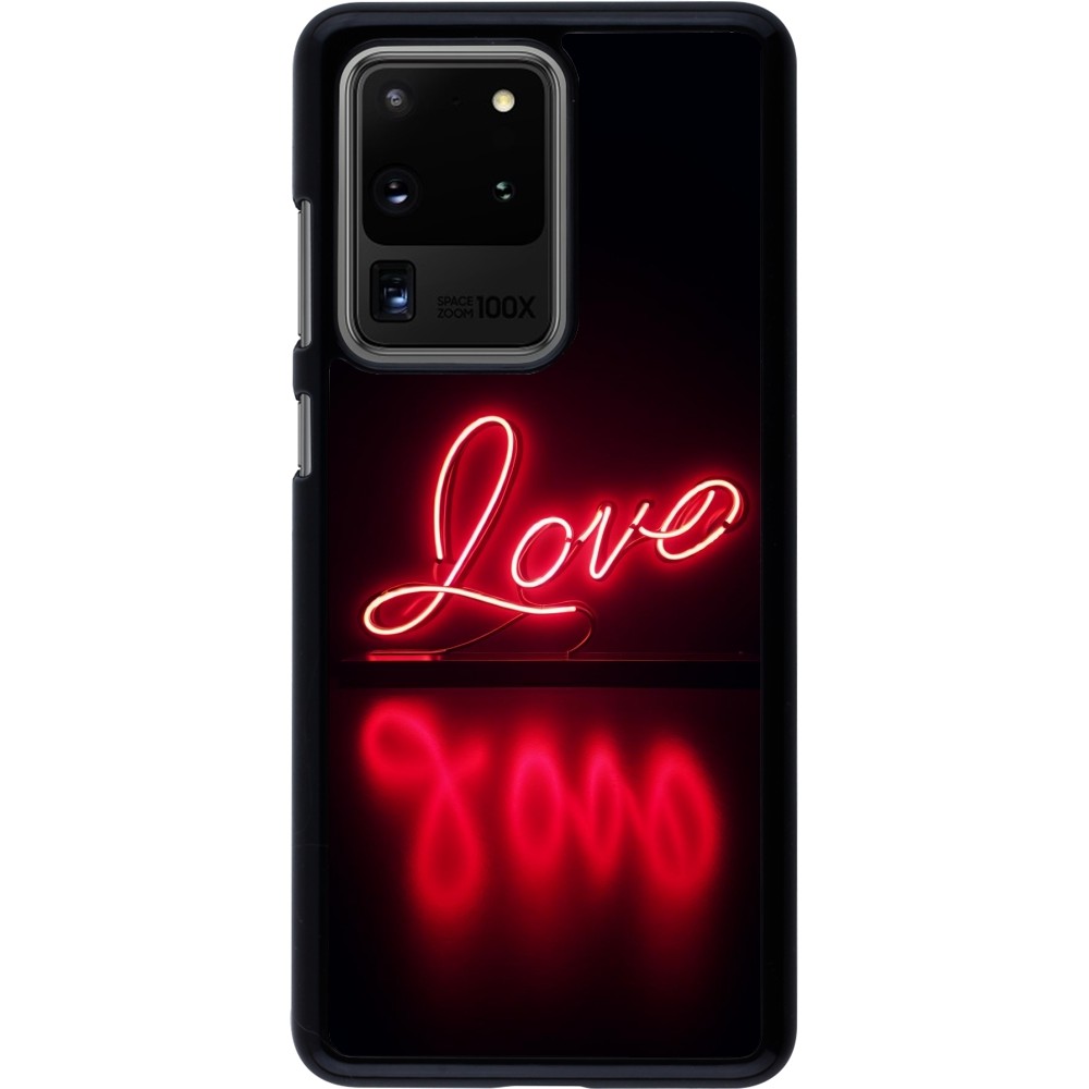 Samsung Galaxy S20 Ultra Case Hülle - Valentine 2025 Neon Liebe
