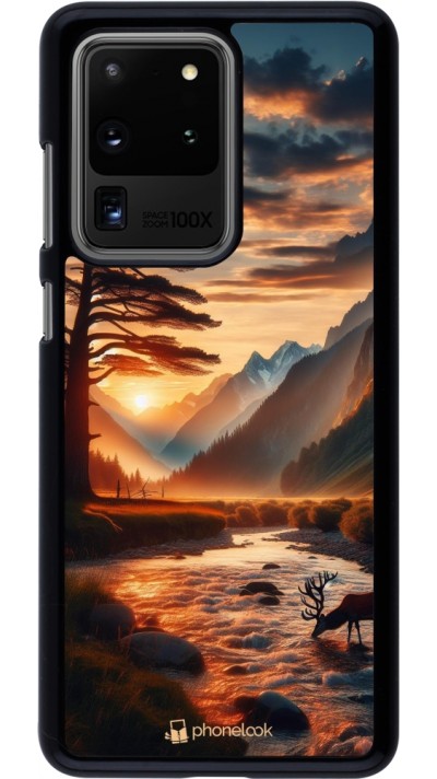Coque Samsung Galaxy S20 Ultra - Valley Sunset Deer Tree