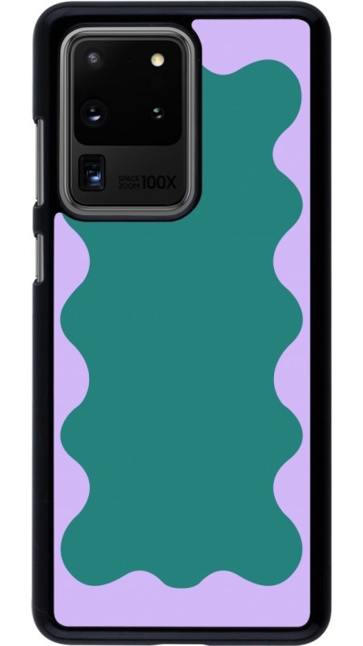 Coque Samsung Galaxy S20 Ultra - Wavy Rectangle Green Purple