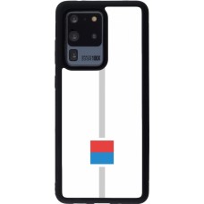 Coque Samsung Galaxy S20 Ultra - Silicone rigide noir Canton TI blanc