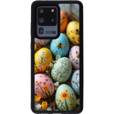 Samsung Galaxy S20 Ultra Case Hülle - Silikon schwarz Easter 2026 Eggs with bees