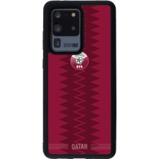 Coque Samsung Galaxy S20 Ultra - Silicone rigide noir Maillot de football Qatar 2026 personnalisable