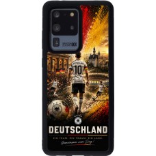 Coque Samsung Galaxy S20 Ultra - Silicone rigide noir Football Allemagne splash 2026