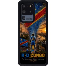 Coque Samsung Galaxy S20 Ultra - Silicone rigide noir Football République démocratique du Congo splash 2026