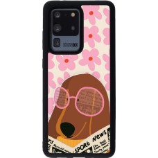 Coque Samsung Galaxy S20 Ultra - Silicone rigide noir Dog with newspaper Spring 2026