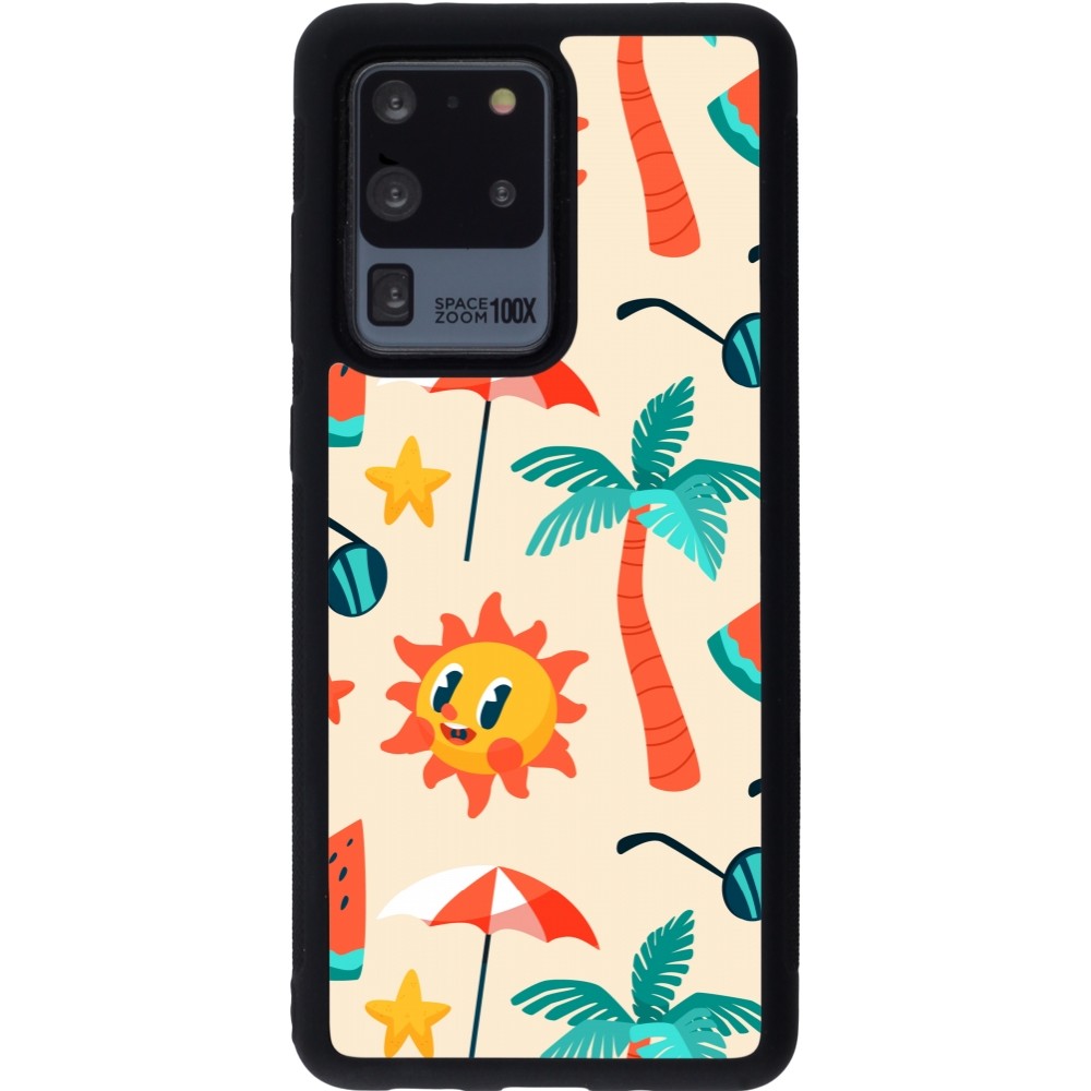 Samsung Galaxy S20 Ultra Case Hülle - Silikon schwarz Summer 2025 Pattern soleil