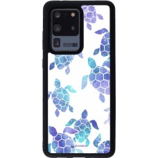 Coque Samsung Galaxy S20 Ultra - Silicone rigide noir Turtles pattern watercolor
