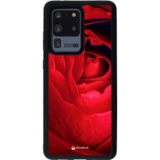 Coque Samsung Galaxy S20 Ultra - Silicone rigide noir Valentine 2022 Rose
