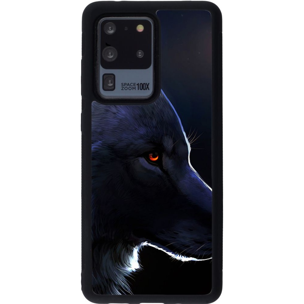 Coque Samsung Galaxy S20 Ultra - Silicone rigide noir Wolf Shape