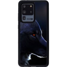 Coque Samsung Galaxy S20 Ultra - Silicone rigide noir Wolf Shape