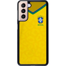 Coque Samsung Galaxy S21 5G - Maillot de football Brésil 2022 personnalisable