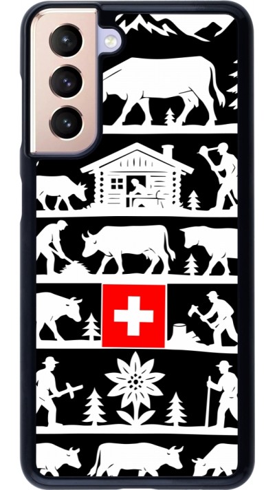 Coque Samsung Galaxy S21 5G - Poya Suisse 1 noir