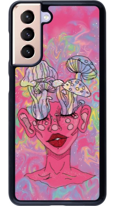 Samsung Galaxy S21 5G Case Hülle - Psychedelic pink mushroom