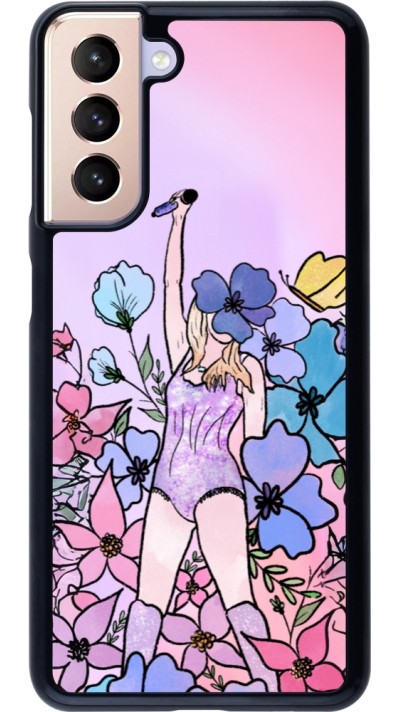 Coque Samsung Galaxy S21 5G - Taylor Swift Sketch - Pink