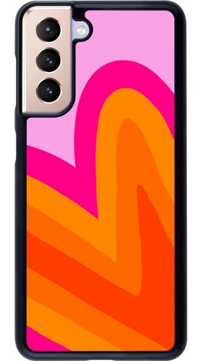 Coque Samsung Galaxy S21 5G - Valentine 2024 heart gradient