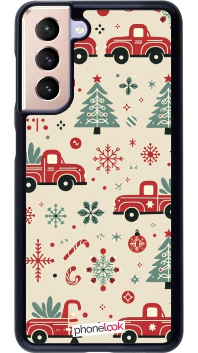Samsung Galaxy S21 5G Case Hülle - Weihnachten 2024 Lkw Tanne