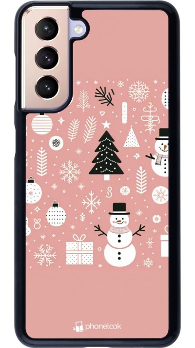 Samsung Galaxy S21 5G Case Hülle - Weihnachten 2024 Rose Schneemann Weihnachten