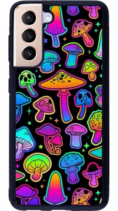 Coque Samsung Galaxy S21 5G - Silicone rigide noir Autumn 2024 magic mushrooms