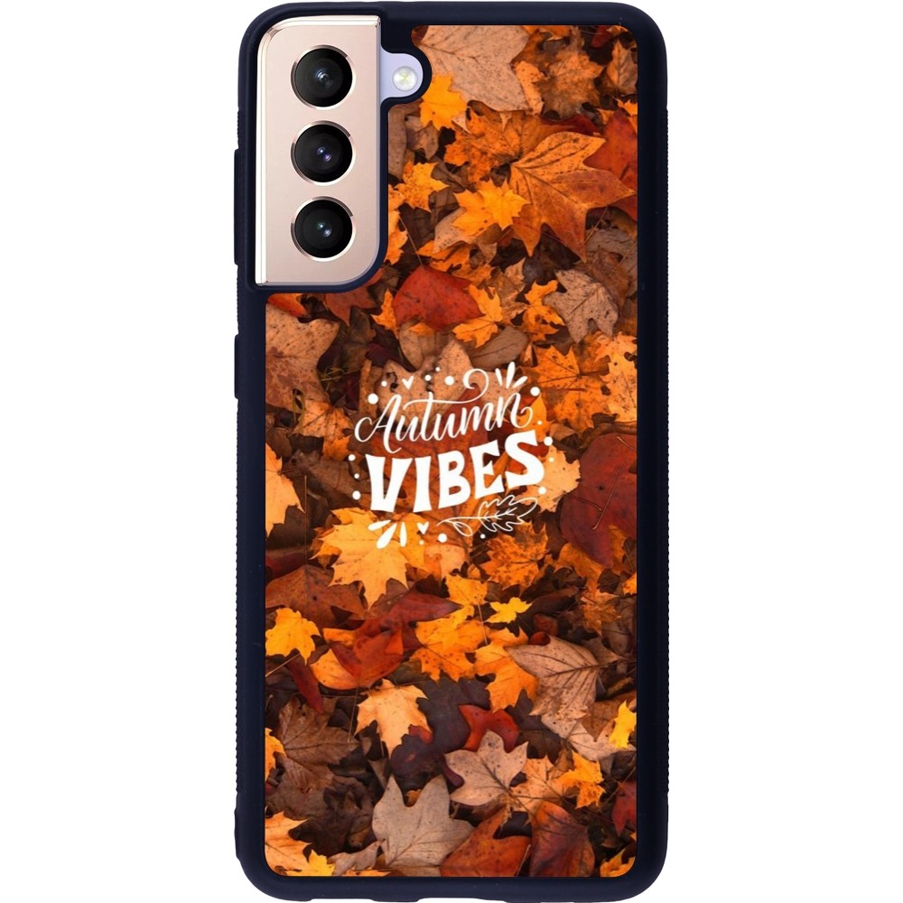 Coque Samsung Galaxy S21 5G - Silicone rigide noir Autumn 25 Autumn vibes