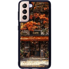 Coque Samsung Galaxy S21 5G - Silicone rigide noir Autumn 25 Coffee shop