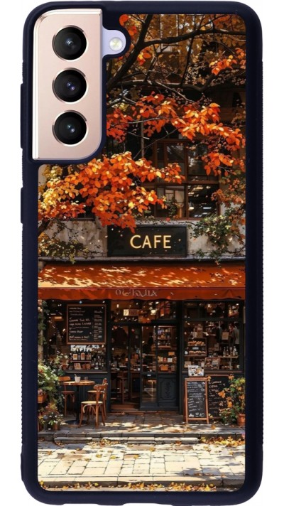 Coque Samsung Galaxy S21 5G - Silicone rigide noir Autumn 25 Coffee shop