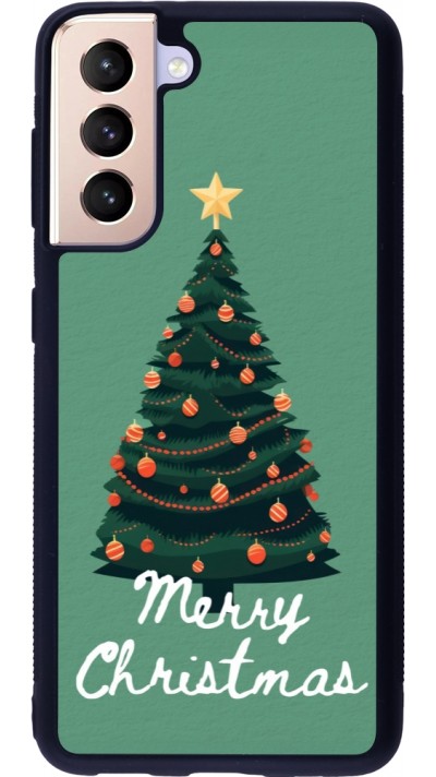 Coque Samsung Galaxy S21 5G - Silicone rigide noir Christmas 25 Xmas Tree